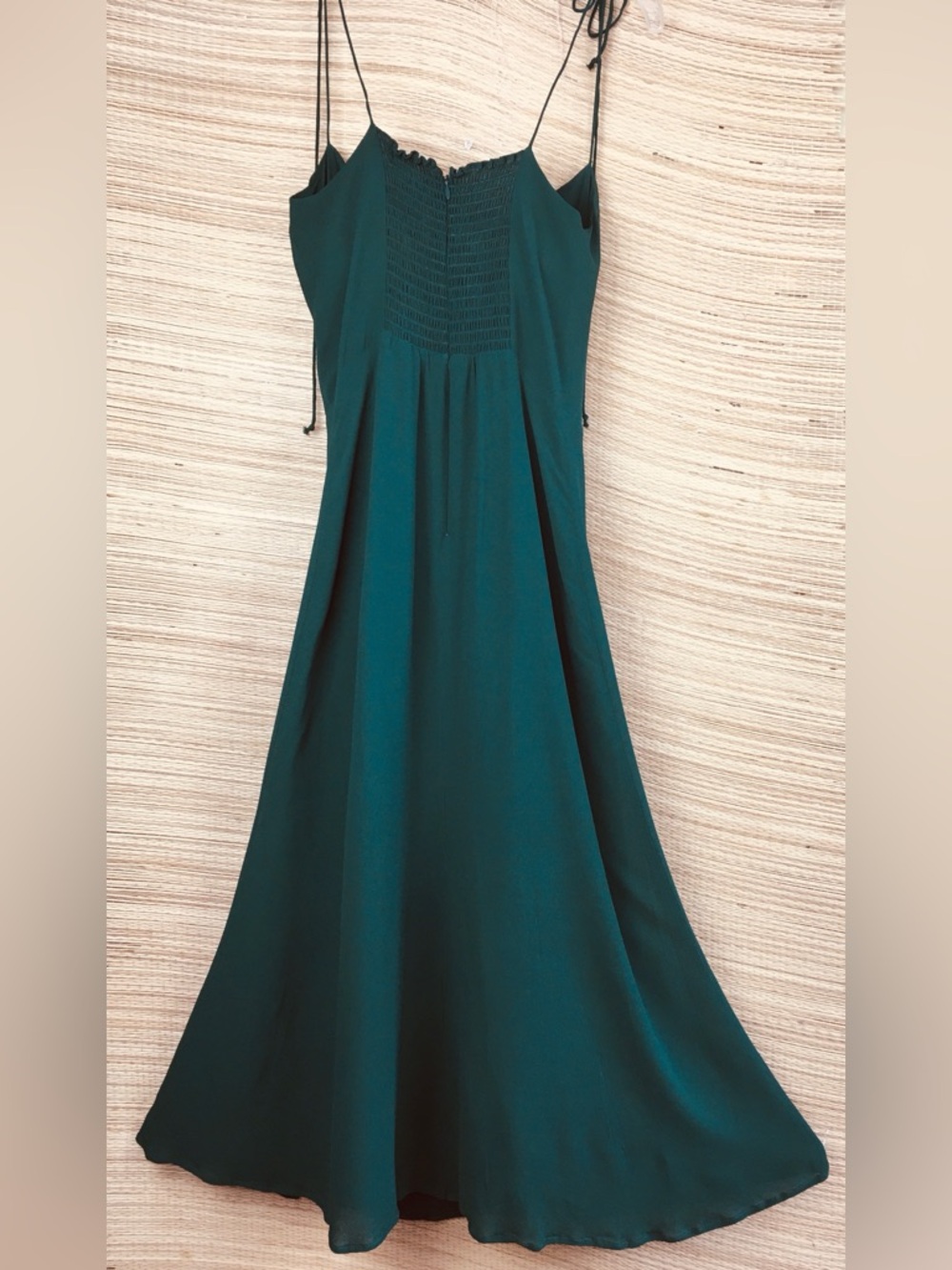 REFORMATION  NWOT Juliette Crepe Midi Dress In Emerald Size 6 - Picture 9 of 15